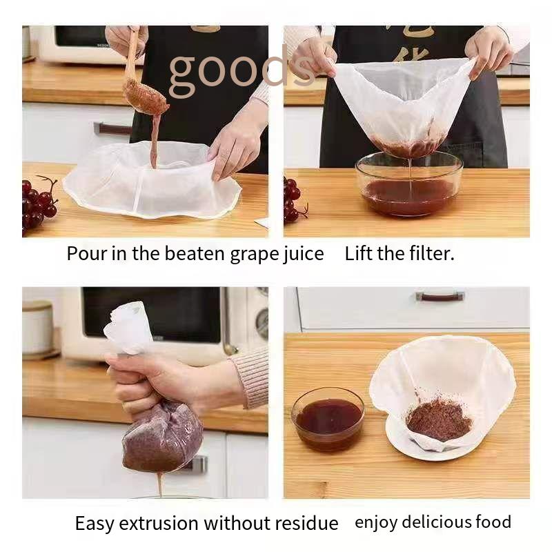 Oval-shaped Nylon Filter Bag Wine and Soy Milk Filter Screen Juice and Vegetable Juice Dumpling Filling Water Dispenser for H6