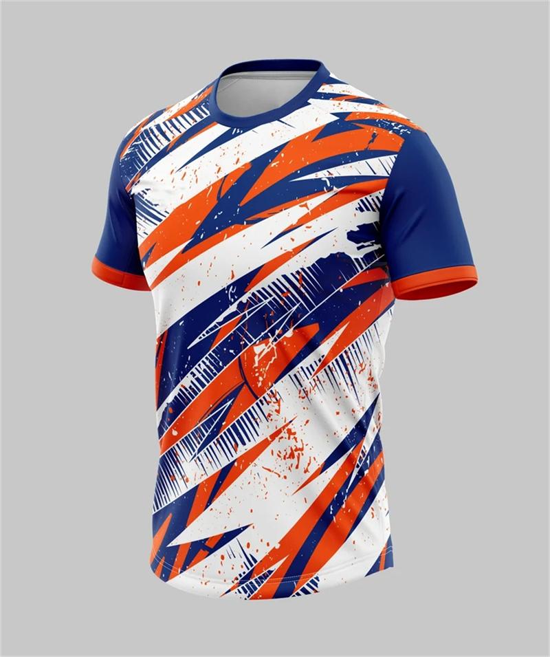 Simple and Fashionable Men's Outdoor 3D Printed Short-sleeved Large-sized Breathable Casual Sports T-shirt for Family Wear