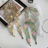 Embroidered Lace Silk Scarf Premium Pendant Small Scarf Tie Bag Ribbon Rose Lace Mesh Headscarf Headband Hair Accessories
