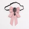 Retro Ribbon Ribbon Bowtie Rhinestone Handmade Ribbon Bow Brooch Crystal Fabric Cloth Art Bow Tie For Men and Women