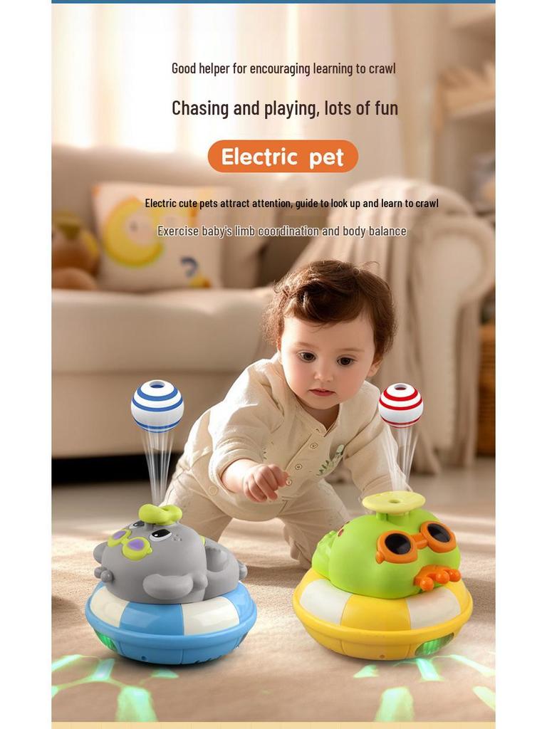 Electric Frog & Elephant Music Toy Set: Hovering Ball and Light-Up Features