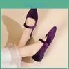 Fashion Pointed Toe Womens New Flat Shoes With Velvet Matte Finish Single Women Comfort Loafers Shoes Leather Mary Jane Shoes