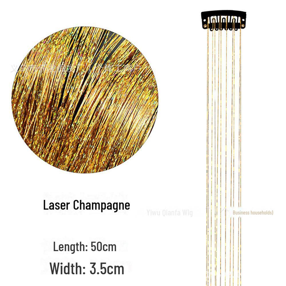 Χρυσές επεκτάσεις μαλλιών με πούλιες - Μεταλλικά κλιπ κορδέλας ευρωπαϊκού και αμερικανικού τύπου για περούκες πάρτι