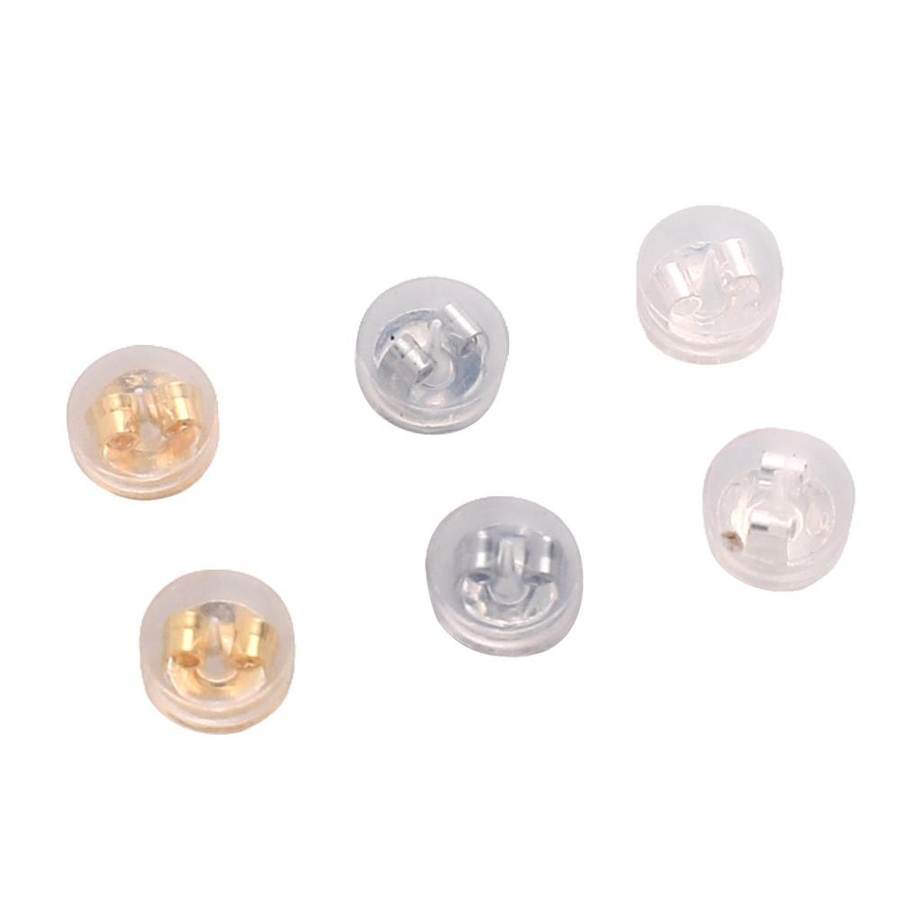 Transparent Silicone Copper Earplugs for DIY Jewelry Making 1 Pair