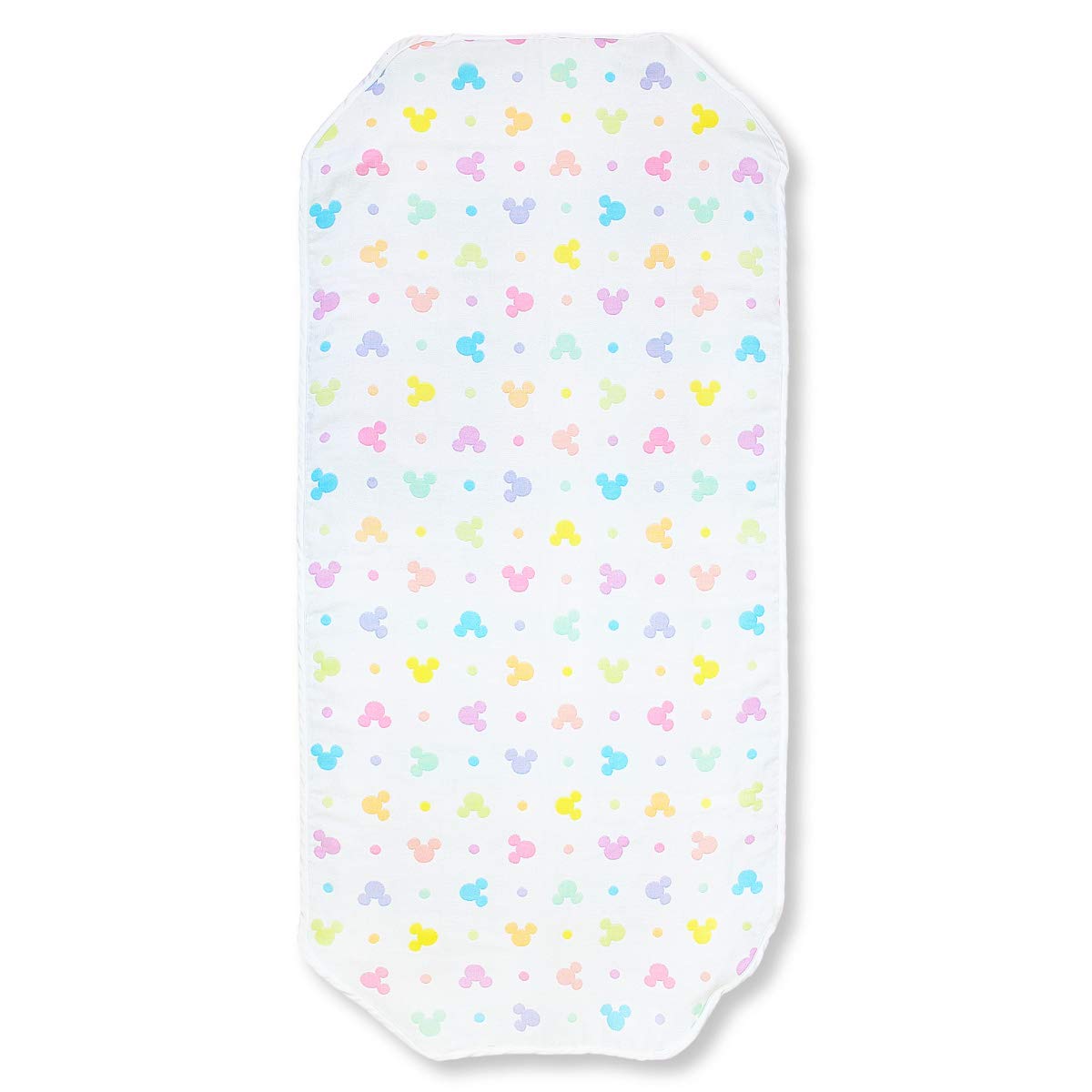 

мягкий муслиновый плед-одеяло для детской кроватки с Disney Микки 60 x эластичная Япония, 6-слойный, иконка, 130 см, 100% хлопок, углы, NZ2831-M