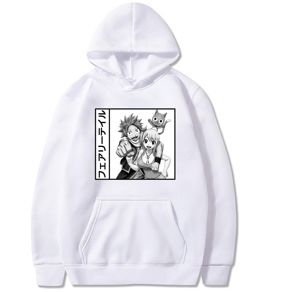 Japanese Anime Fairy Tail Hoodie Sweatshirt Print Unisex Streetwear Hip Hop Style Autumn Winter Fashion Hip Hop Tops Clothes