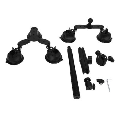 Kit de Support Ventouse pour Voiture 5 en 1 Support Extérieur pour Voiture avec Perche à Selfie de 115 cm Remplacement pour Insta360 X5 X4 X3 X2 RS