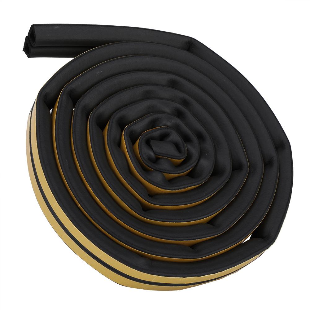 5 Meters 14*12mm Self Adhesive Door Window Sound Insulation Sealing Strip Anti Mosquito (Black)