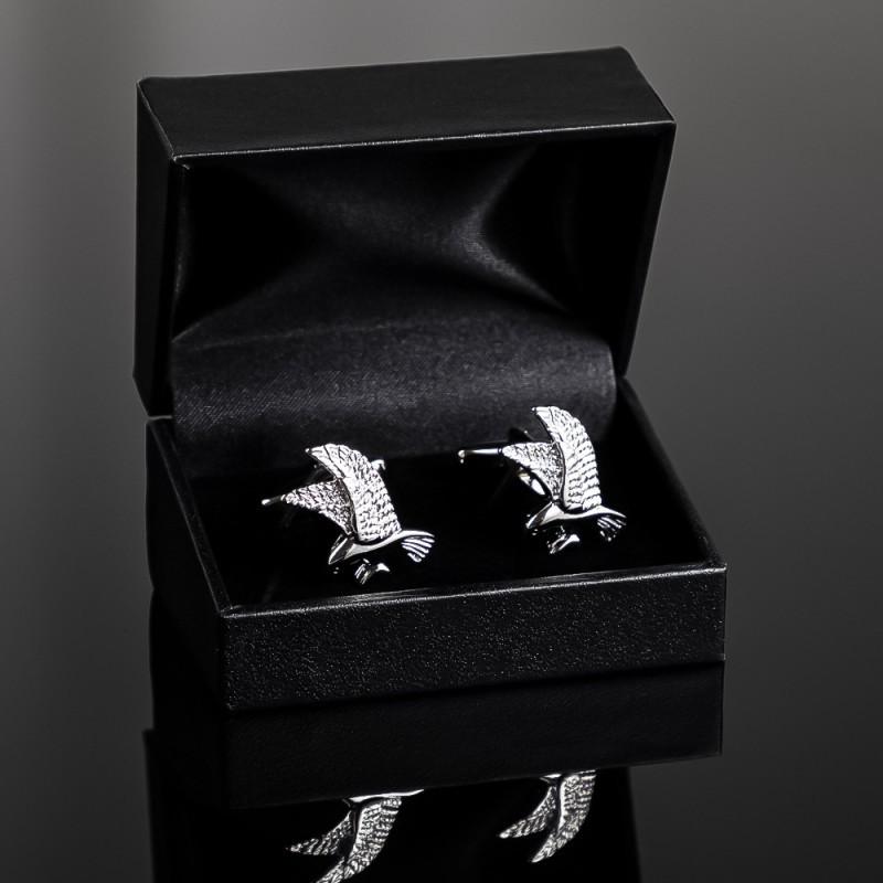 

Exquisite Electroplated Silver Eagle Shaped Copper Metal Cufflinks French Shirt CL0046