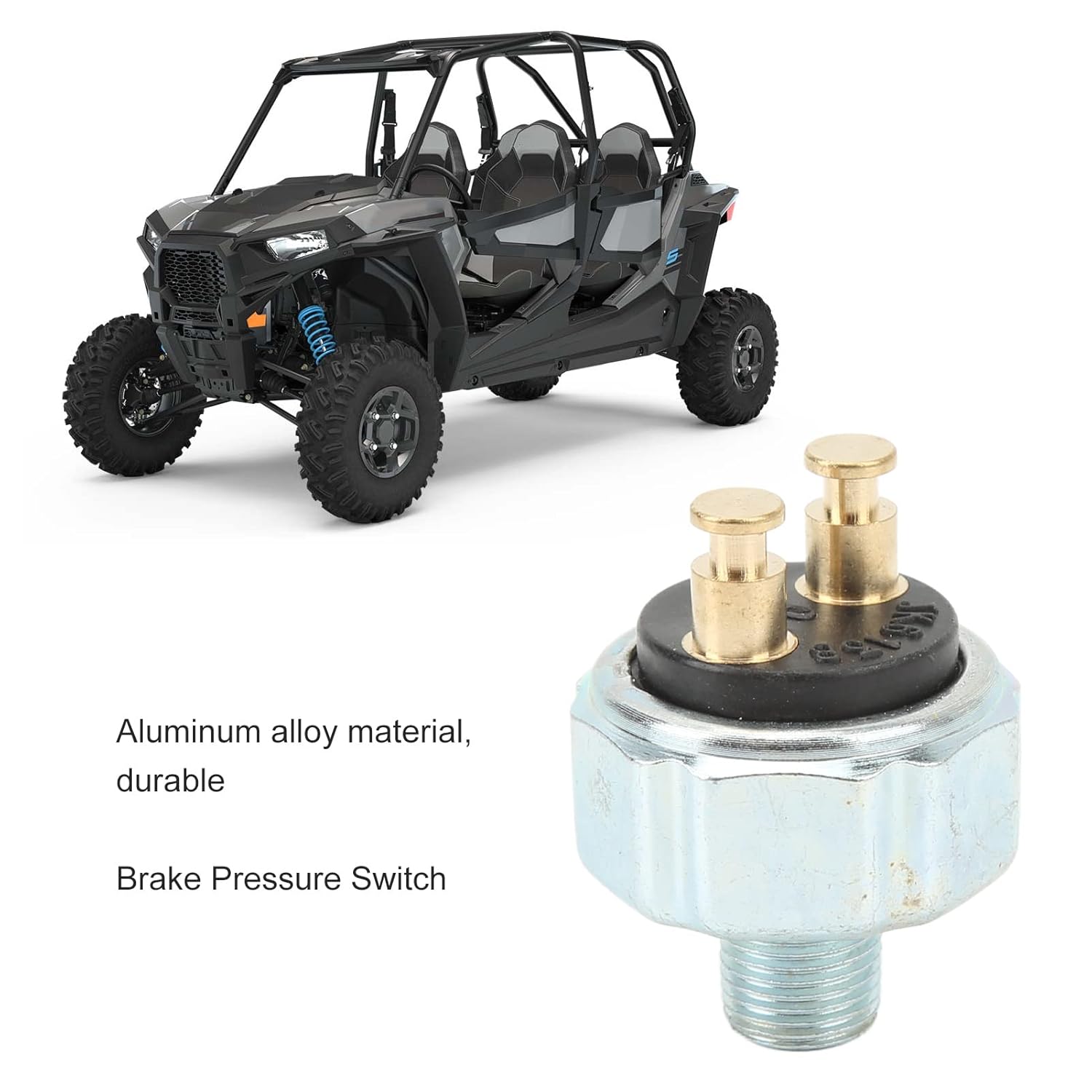 Brake Light Pressure Switch, 4012866 Compatible with Polaris 800 S 800 2010-2014, Aluminum Alloy Stop Light Switch, Brake Pressure Switch Replacement