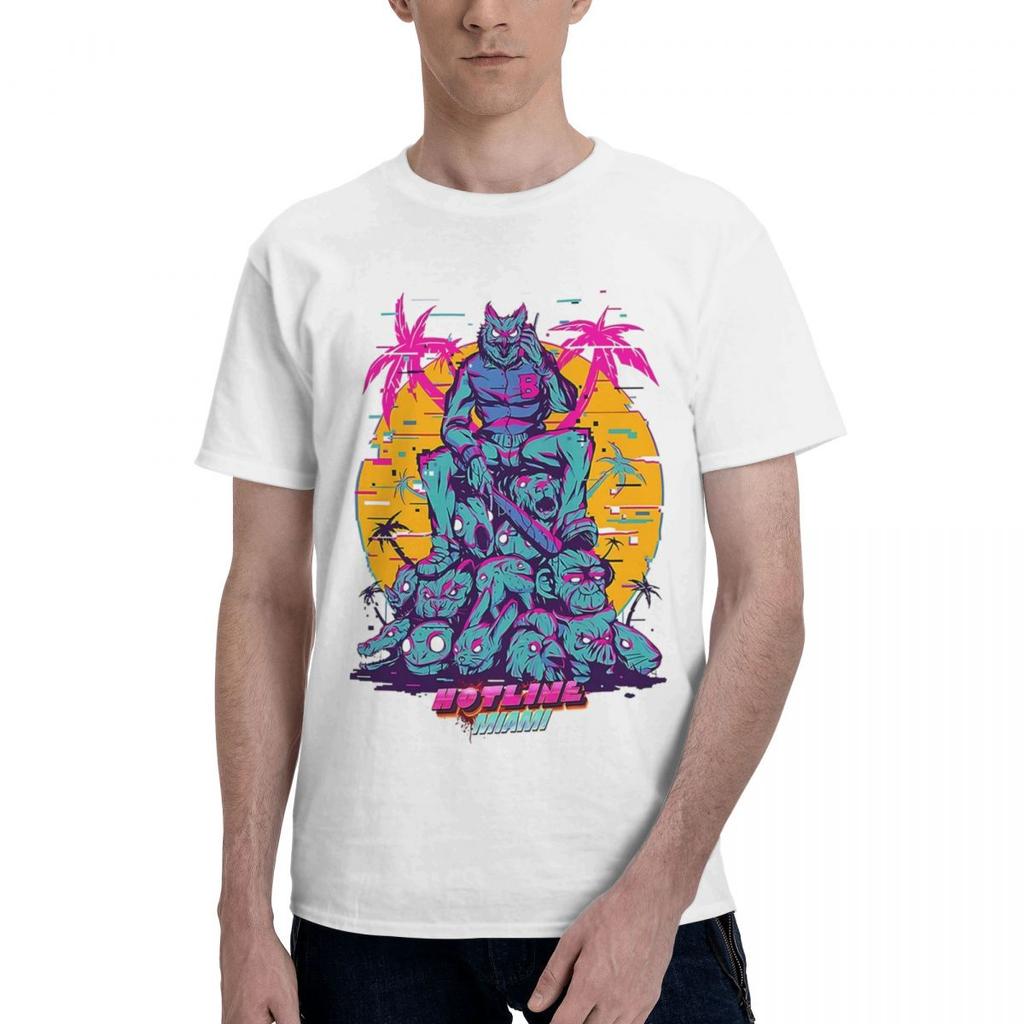 Hotline Miami 2022 100 Cotton Casual Breathable Confortable Cute Short Sleeve TShirt Tshirts Men