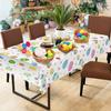2 Pack Easter Tablecloth - Colorful Easter Eggs Table Cloth, Plastic Disposable Rectangle Spring Easters Egg Table Cover for Easters Tables