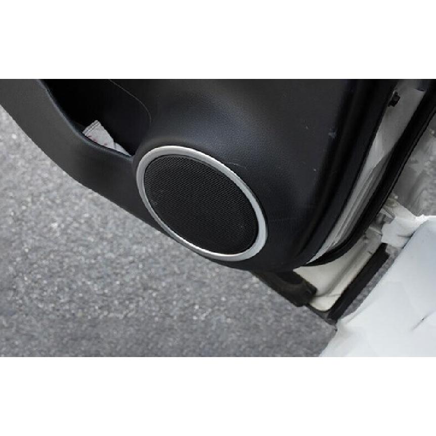 For BMW 3 4 Series GT 2013- ABS Silver Inner Door Speaker Frame Cover Trim