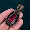 Faceted Kashmir Ruby Pendant Elegant Jewelry Copper Wire Wrapped Jewelry Real Handmade Gemstone Pendant Tree of Life Jewelry Gift for Her
