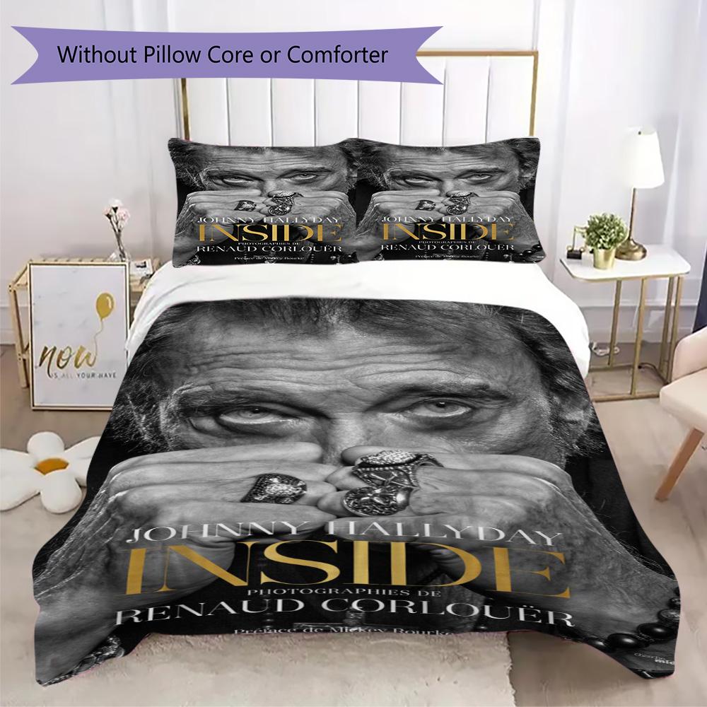 French legendary rock singer and actor Johnny Hallyday provides comfortable bedding covers and pillowcases for home use (without core) K21
