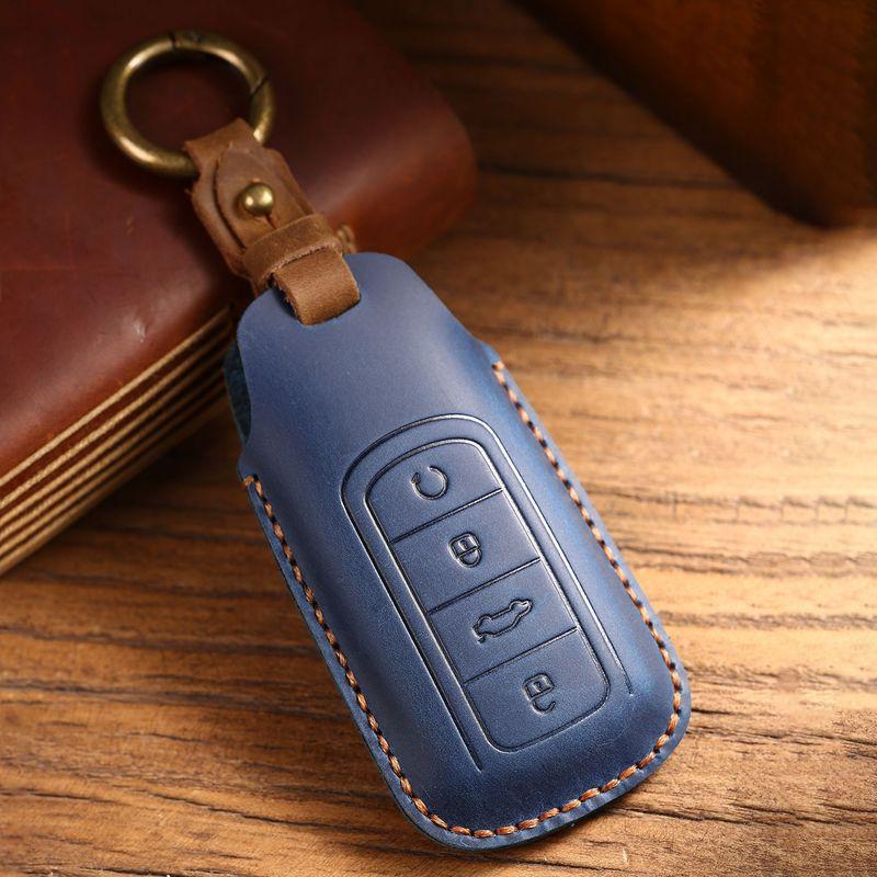 Handmade Leather Car Key Cover For Chery Omoda 5 C5 Tigo 7 8 Pro Max Tigo 7 8 Plus Arrizo 5 Plus Keychain Shell Cover Fob