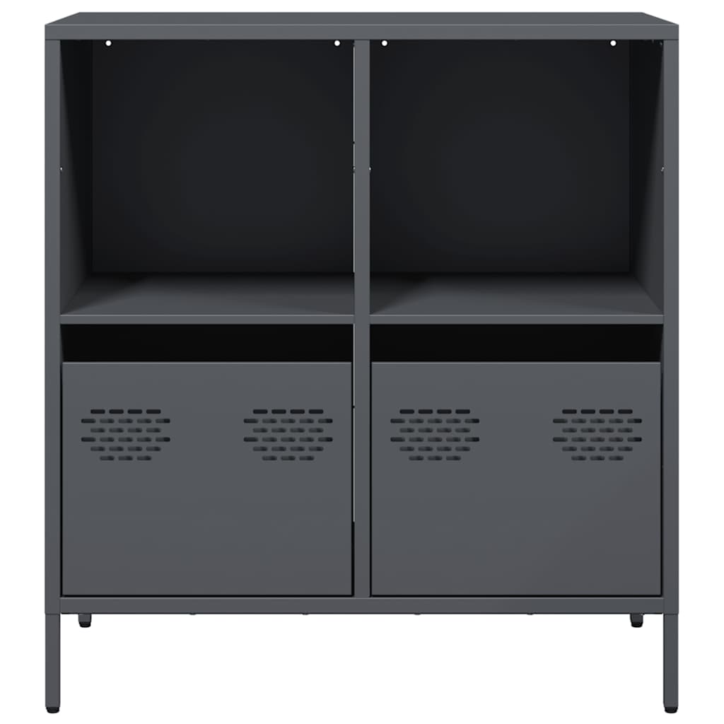 Vidaxl Szafka, Antracytowa, 68X39X73,5 Cm, Stal Walcowana Na Zimno
