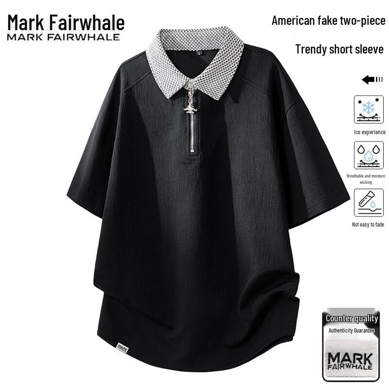 Mark Fairwhale Men's Summer Half-Zip Polo Shirt