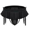 Men'S Sissy Skirted Ruffle Thong Panties Bowknot Low Rise G-String Bikini Briefs Underwear With 4 Gaters Belt Gay Sexy Lingerie