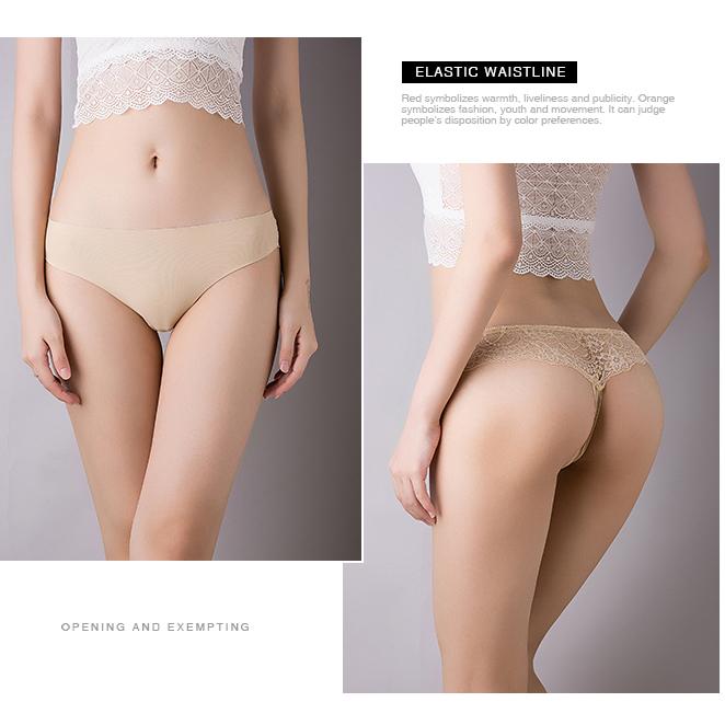 Women Floral Hollow Out Lace Panty Women's Sexy Lace Panties Low-Waist Briefs Sexy Perspective Intimate Female Underpants