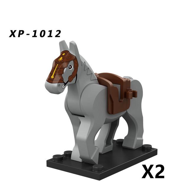 Historically Famous Battle Horse Building Block Model Medieval Cavalry Soldiers Figure Bricks Accessories Toys For Kids J108