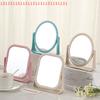 Portable with Stand Square round Princess Mirror for Home Use Foldable Desktop Makeup Mirror Double Sided 360 Degree Rotating