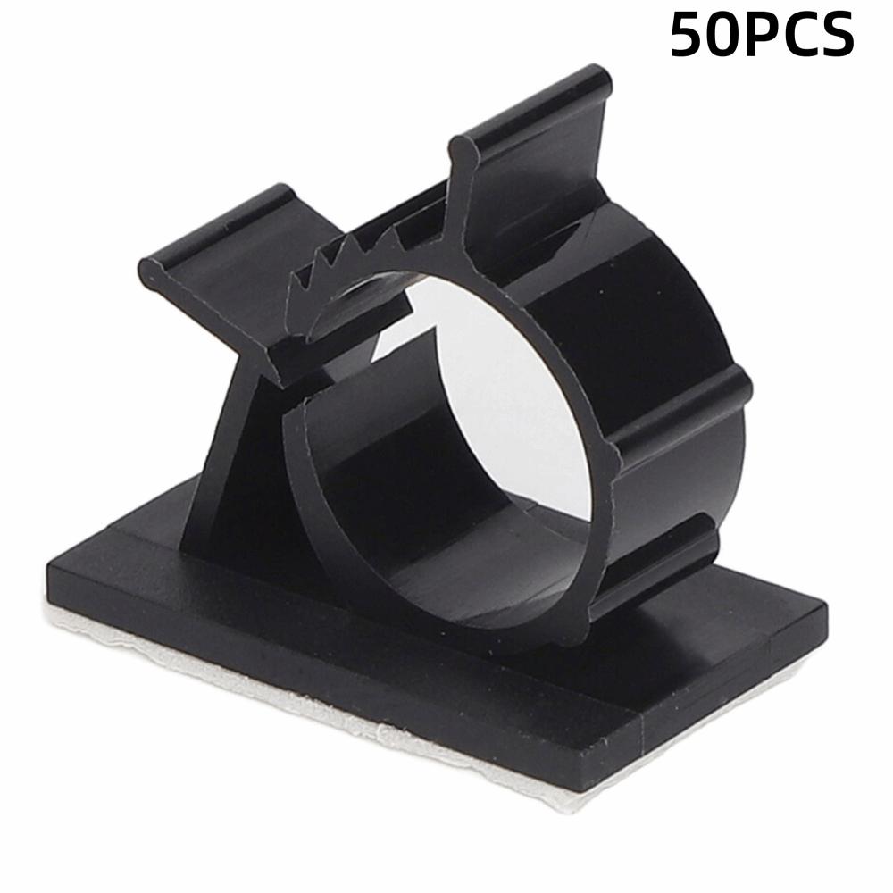 50pcs Adjustable Cable Clips Self Adhesive Cord Organizer Wire Management Clamps Home Office