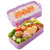 Skater Bento Kuromi Flower Wreath Sanrio Soft Made In Box, Design, 600ml, Antibacterial, Filling, Dome-Shaped Lid, Two-Tier, Women's, Japan, PFLW4AG-A
