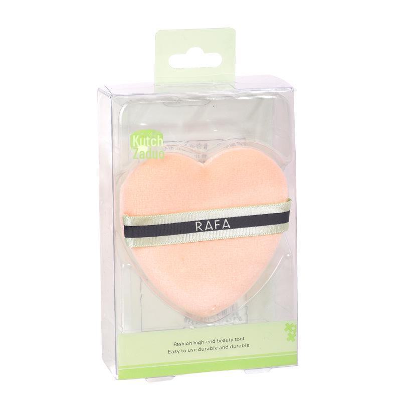 

Kaqi Duoduo XL Heart-Shaped Doublesided Flocking Makeup Puff - Мягкая пуховка-спонж для румян и сухой пудры