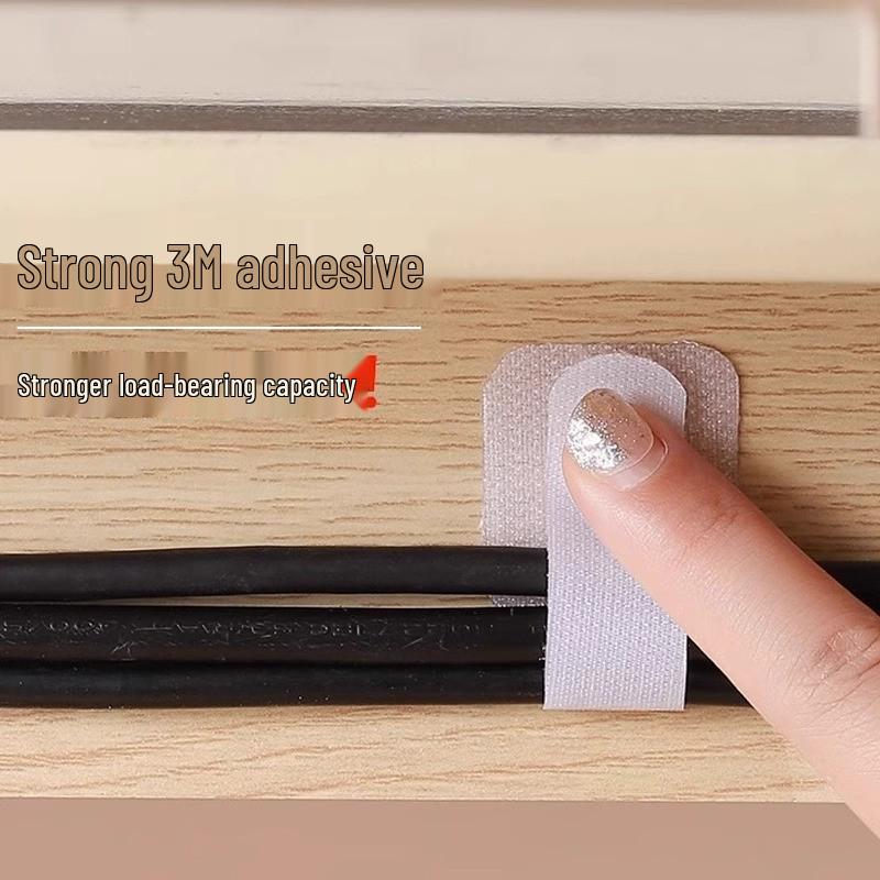 Desktop Cable Organizer & Velcro Straps for Cable Management