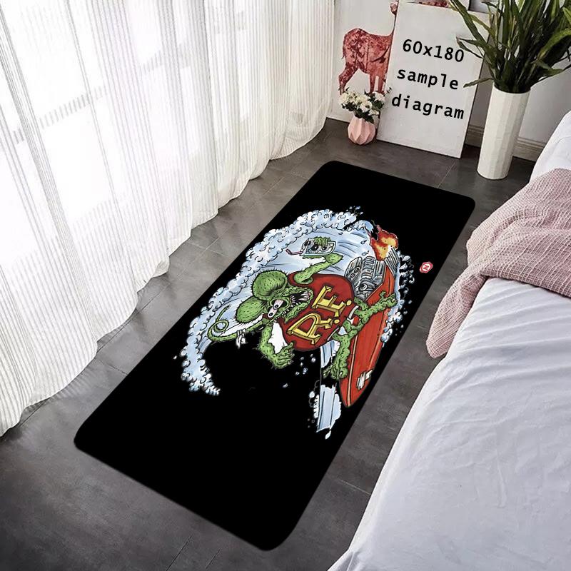 Entrance Doormat Rat Fink Bedside Balcony Rugs Living Room Carpet Foot Mats Bath Rug Floor Mat Ideal Gifts Non-slip House Decor