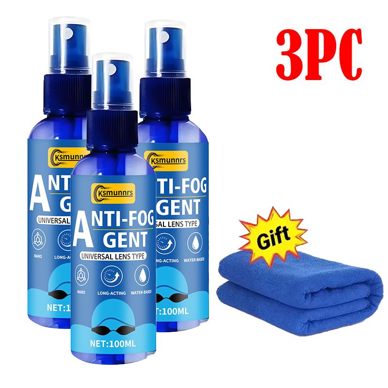 100ML Goggles Anti-Fog Spray - Long Lasting Clarity, Fog Prevention for Swimming, Diving - Safe for Contacts, Athletes