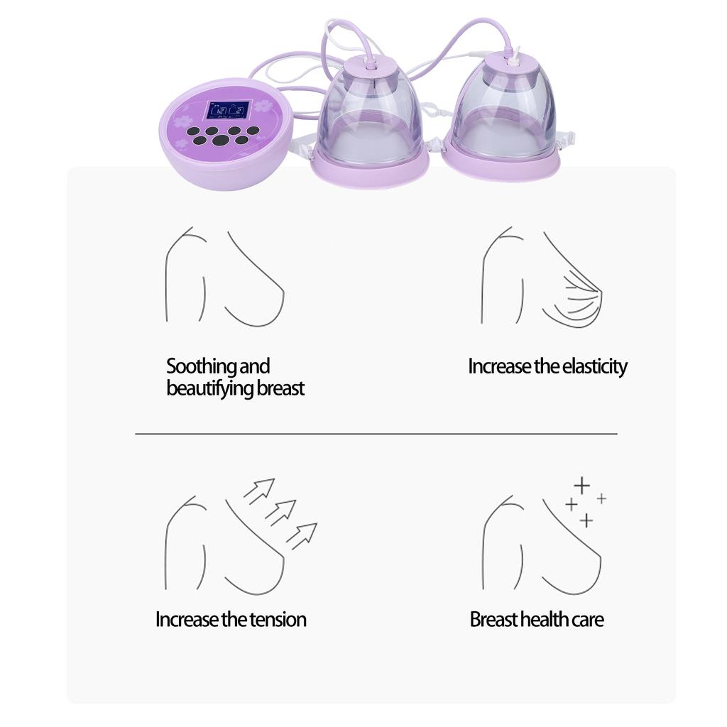 Elektrische Brustmassage zu Hause Unterdruckvibration Wiederaufladbare Brustmassage B-Cup