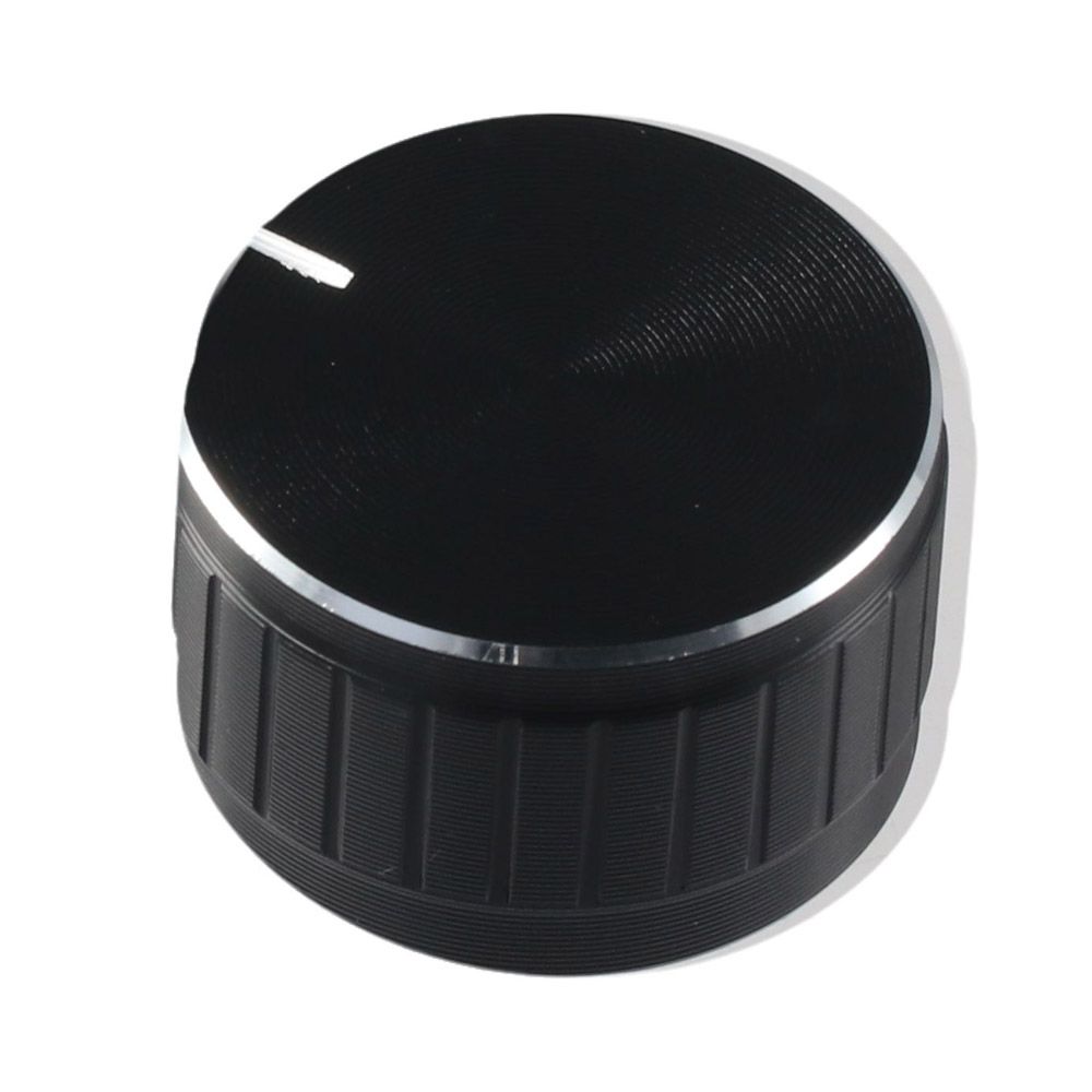 Sort Potentiometer Kontrolknap 30x17mm Guitar Knap Aluminium Plast Volume Kontrol Forstærker Knap Guitar 360 Graders Drejeknap