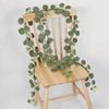 1PC 180cm Eucalyptus Wreath - White Flower, Simulated Gypsophila & Eucalyptus Leaves Rattan (70.86")