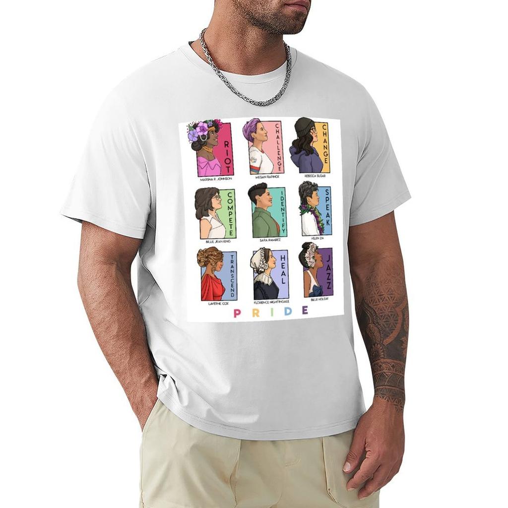 She Series Pride Collage Tshirt Basic Plain Short Sleeve Crew Neck Tee