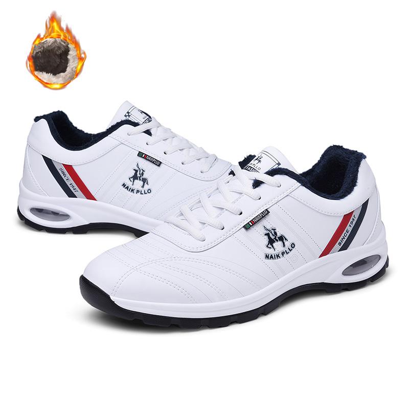 Men Winter Sneakers Sports Shoes Leather Air Cushion Casual Boots Shoes Plus Size 38 48
