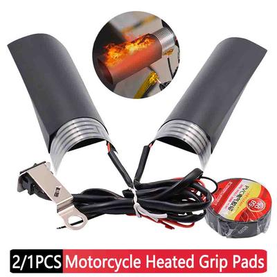 2/1 STÜCKE 12V Motorrad Handbeheizte Griffe Wasserdicht Intelligente Temperaturregelung Elektrische Heizlenkerstange Handwärmer
