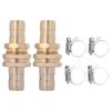 2Pcs G3 4 Aluminum Alloy Hose Repair Connector Water Hose End Mender with Clamp for Garden