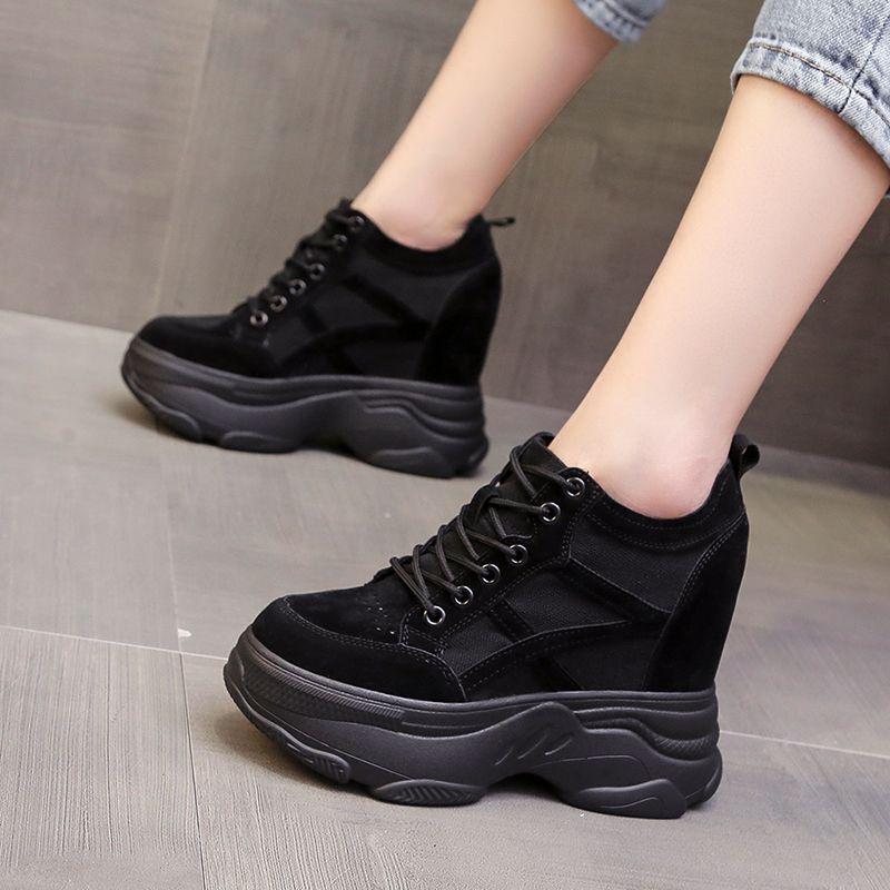 Damen Trendige Dicksohlige Höhenvergrößernde Sneaker - 2025 Frühjahr/Herbst Kollektion