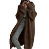 Women Long Cardigan Sweater Coat Open Front Mid-length Knitting Coat with Pockets Fall Winter Outwear