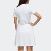 adidas Neo Logo Solid Color Three Stripes Color Block Sports Slim Fit Zipper Breathable Short Sleeve Dress Women Dresses White DZ9283