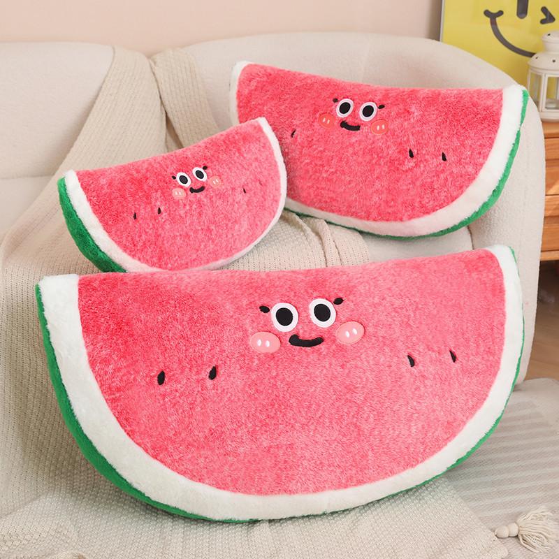 Watermelon Simulation Cartoon Pillow Plush Toy For Kids Bedroom Ornament
