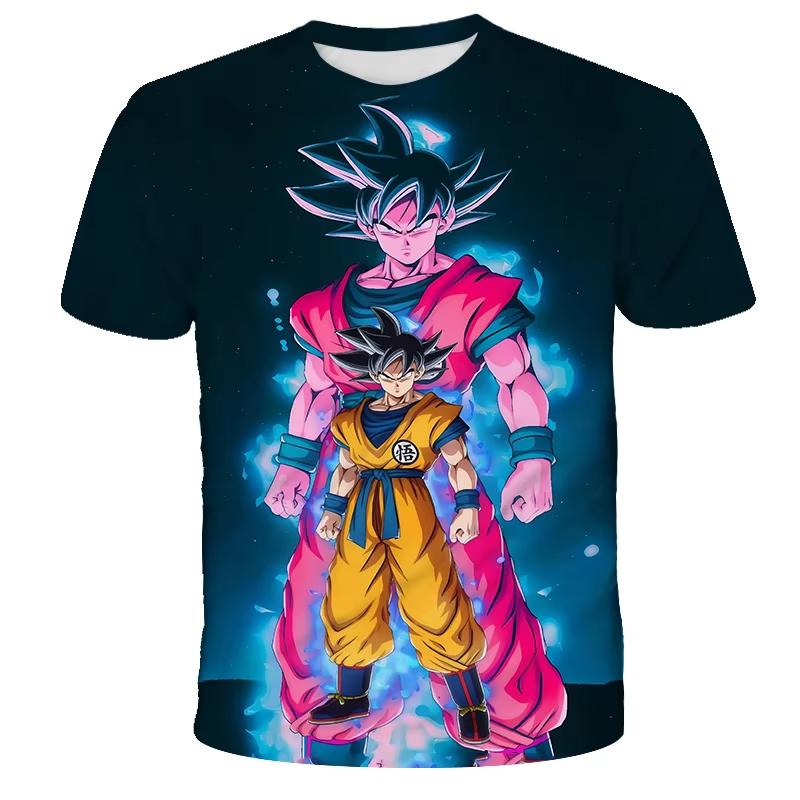 2026 Summer Dragon Ball T Shirt Kids Tops Tee Anime Figures Son Goku Super