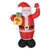 Inflatable Father Xmas Carrying Present IP44 Water Proof Creative Blow Up Father Xmas with LED Lights for Party Yard