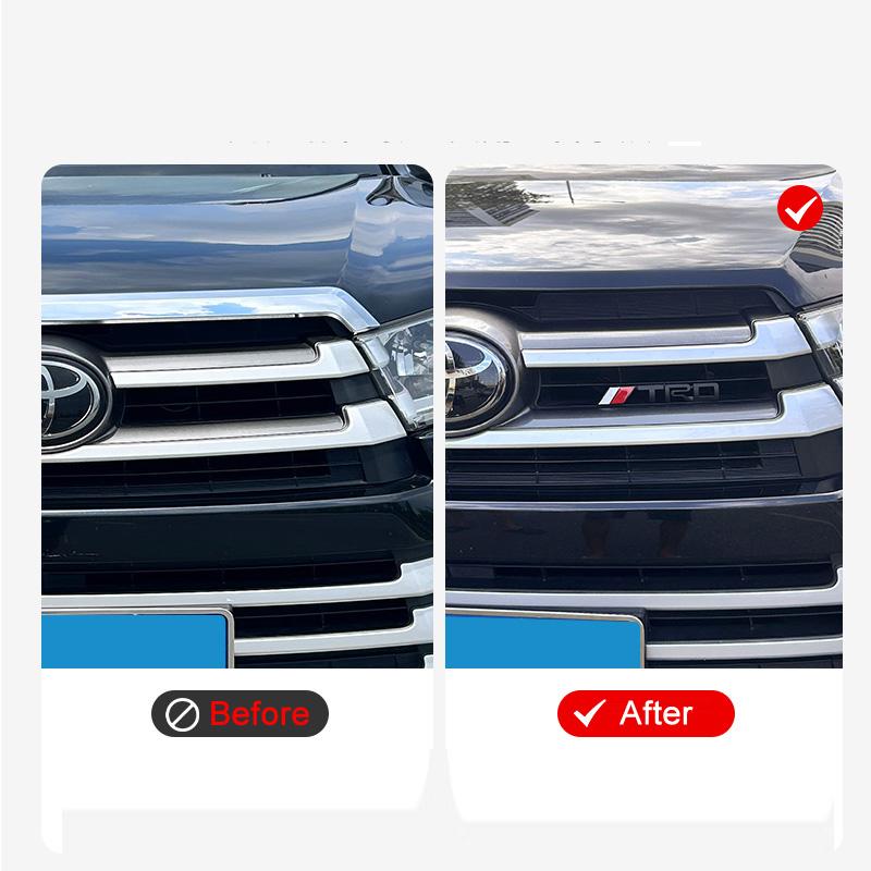 TRD Emblem Front Grille and 3D Metal Rear Badge for Toyota Highlander 2015 2016 2017 2018 2019 2020 2021 CWI1