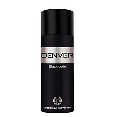 DENVER Black Code Deo - 150ML | Αποσμητικό σώματος μακράς διαρκείας σπρέι για άνδρες