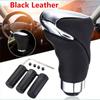 Manual/Automatic Car Leather Gear Stick Shift Knob Cover Handle Shifter Lever US
