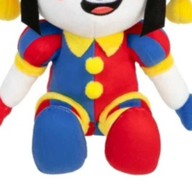 New 30cm Pomni Sitting Posture Cute Doll The Amazing Digital Circus Anime Surrounding Plush Toy Best Festival Gift for Childrens