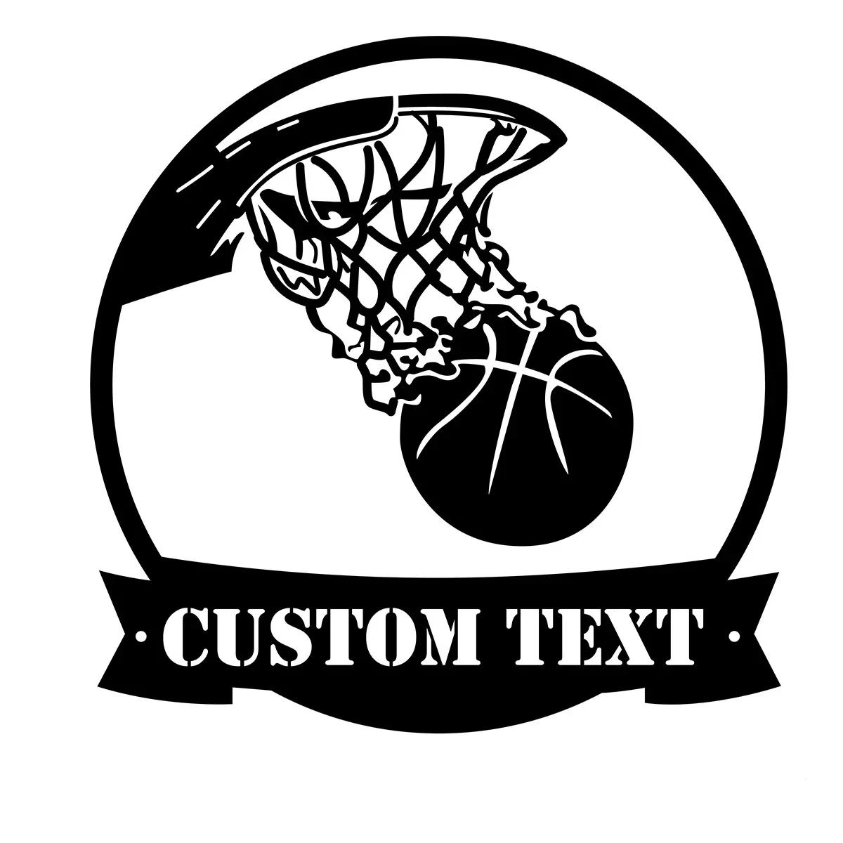 Metal Wall Art Basketball Player Personalized Gift Home Decor Basketball Metal Sign Custom Name Sports Fan Gift Wall Hanging
